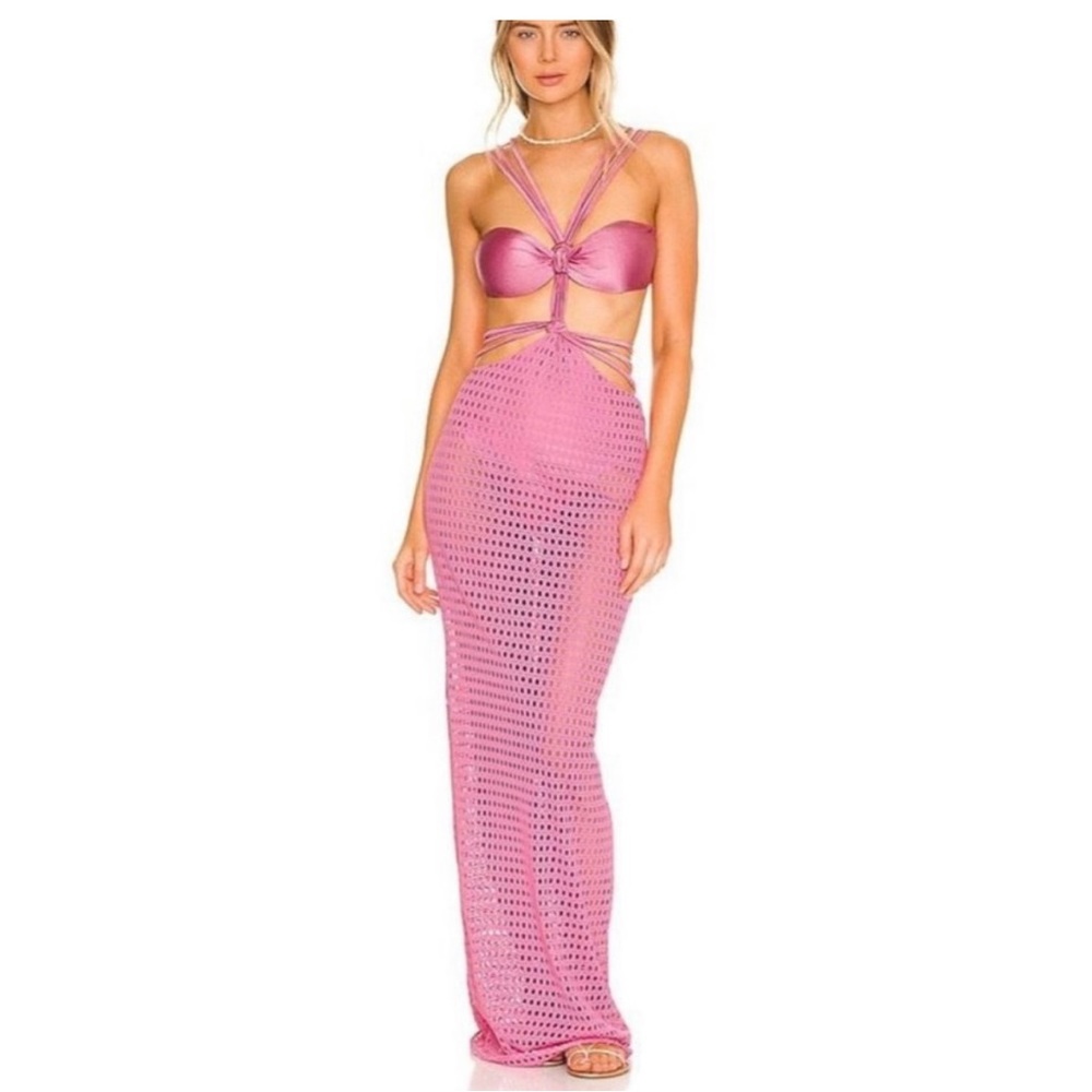 Patbo Barbie cut out dress in PINK. Size P/S.